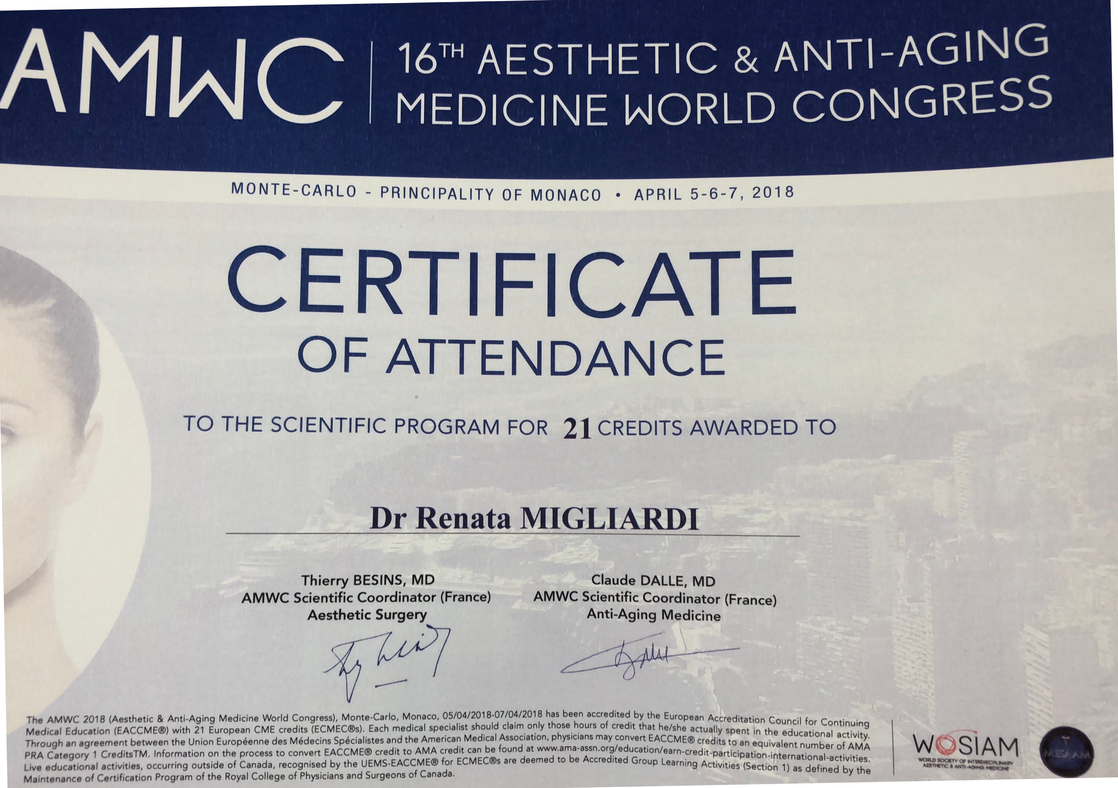 Aesthetic And Antiaging Medicine World Congress 2018 | Dr. Renata Migliardi 2
